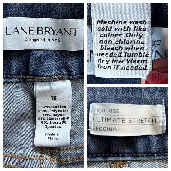 Lane Bryant Jeans High Rise Ultimate Stretch Jegging Ankle Women’s Size 16 Plus - Picture 8 of 10